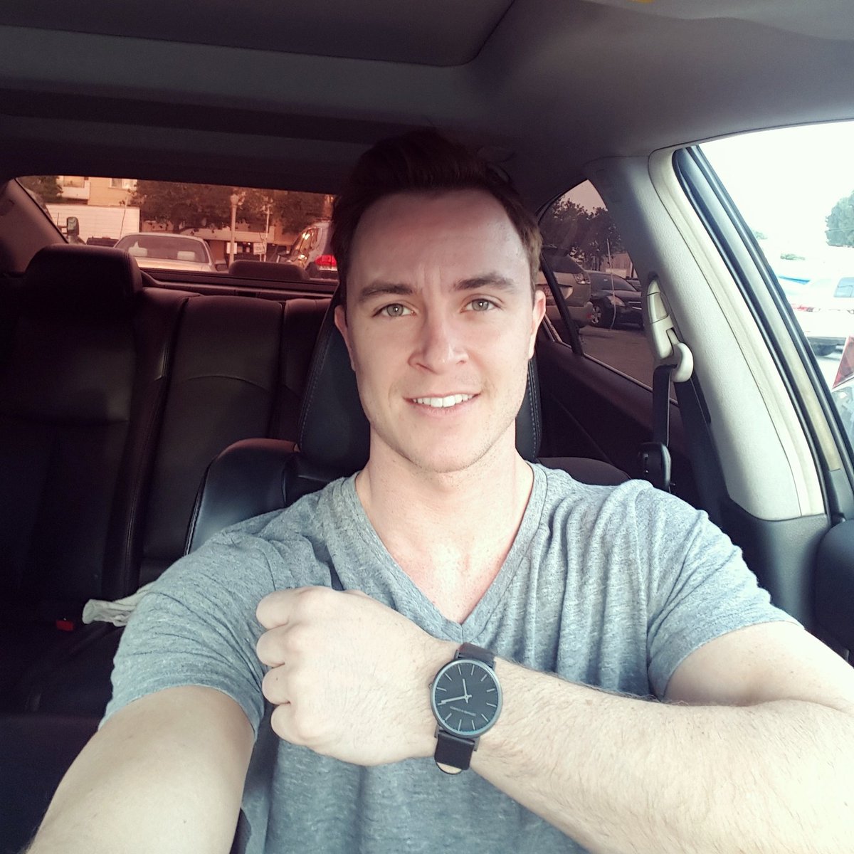 the_ryan_kelley's tweet photo. Was gifted a beautiful 🎁 from the lovely @arden_cho. I might actually be on time now with my @leonardnchurch⌚ https://t.co/O1Kbpwi8sY