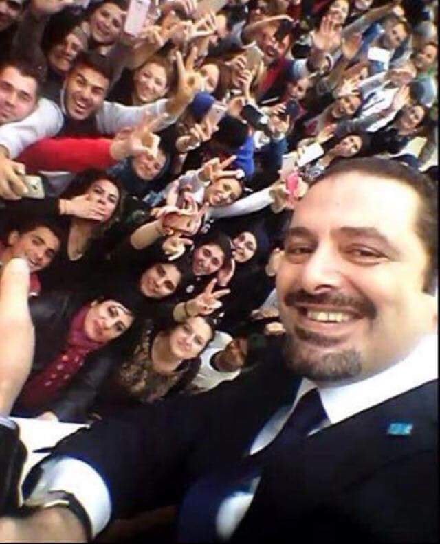 Selfie Saad Hariri in Saadnayel Bekaa