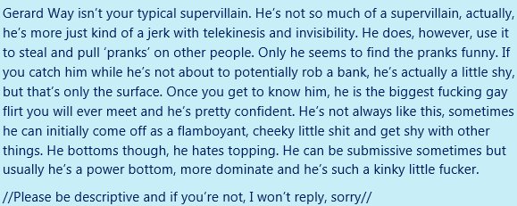 villaingee's tweet image. //New Account! Not new to RP. Gimme a RT please?