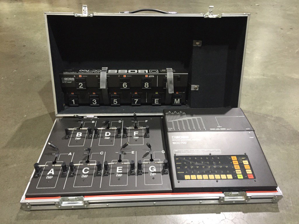 Bossguru's tweet photo. This just may be the grandfather to the BOSS ES-5 and ES-8 Effects Switching Systems. Cool and retro... https://t.co/F2UEy3ETpy