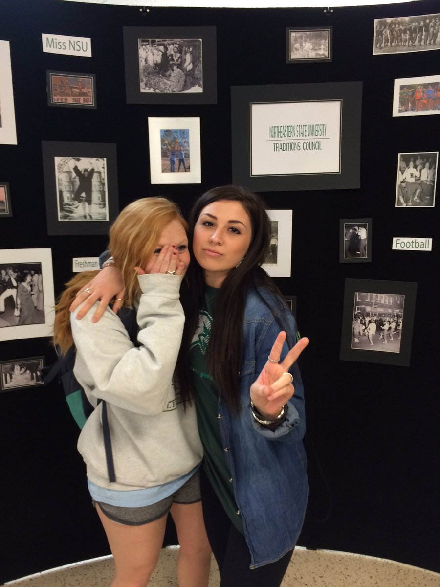 Holla for NSU Founder's Day @Mady_Bush <a href="/sethclark7/">seth clark</a> <a href="/NSURowdyCrowd/">NSU Rowdy Crowd</a> #letmewin #riverhawkforevah 💚🐦