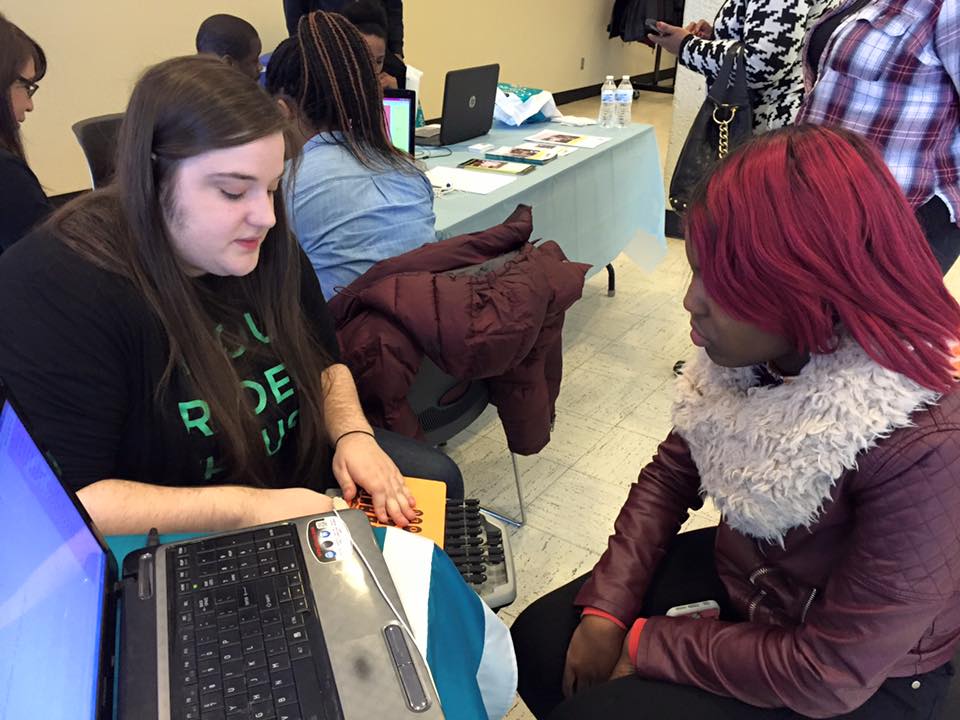 CCRTriC's tweet photo. So proud of our students who demonstrated for high school students interested in court reporting today! https://t.co/8hAm0u2IyG