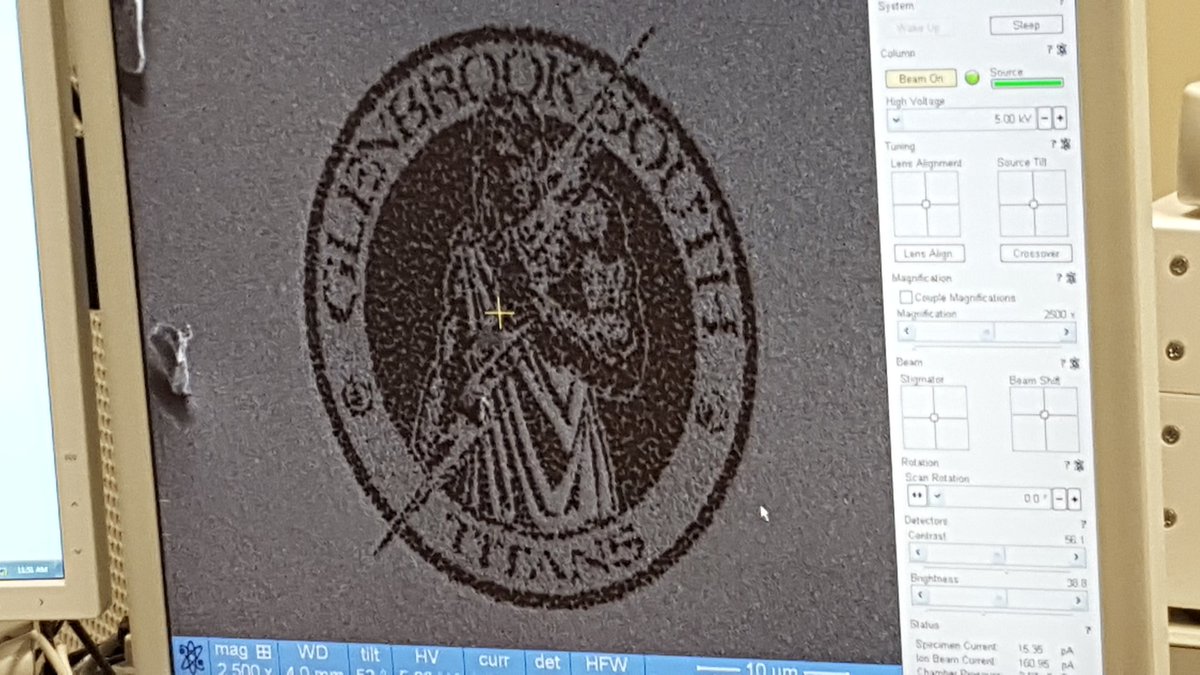 CECstem's tweet photo. Pattern made by ion beam milling. Go Titans! @NorthwesternEng #stemlc #pltw https://t.co/ILDOYPTml6
