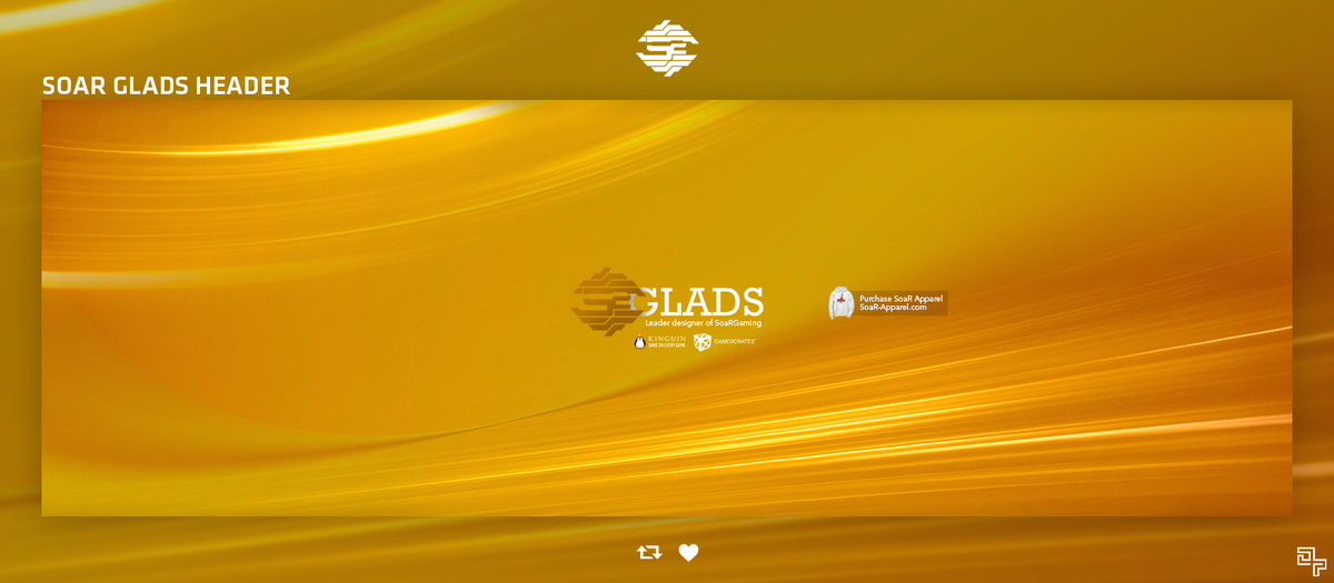 Creaztivity's tweet photo. Twitter header for @SoaRGlads Retweets &amp; likes are appreciated. HQ: https://t.co/CFc0Nrm55e https://t.co/3GZ30eteZl