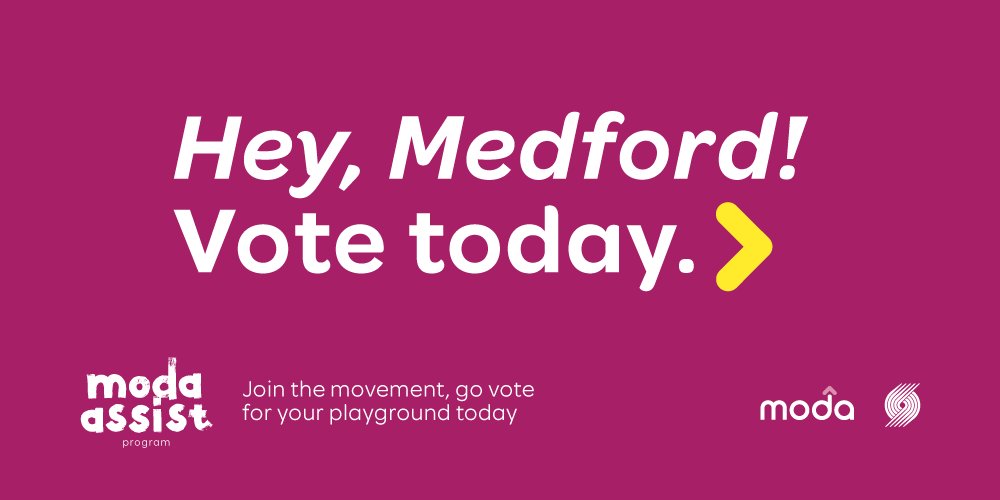 Moda_Health's tweet photo. #modaassistprogram Hey, Medford! Vote for a new playground in your community. @MedfordOregon https://t.co/fvUXKX2X7T https://t.co/91stzMSf0Y