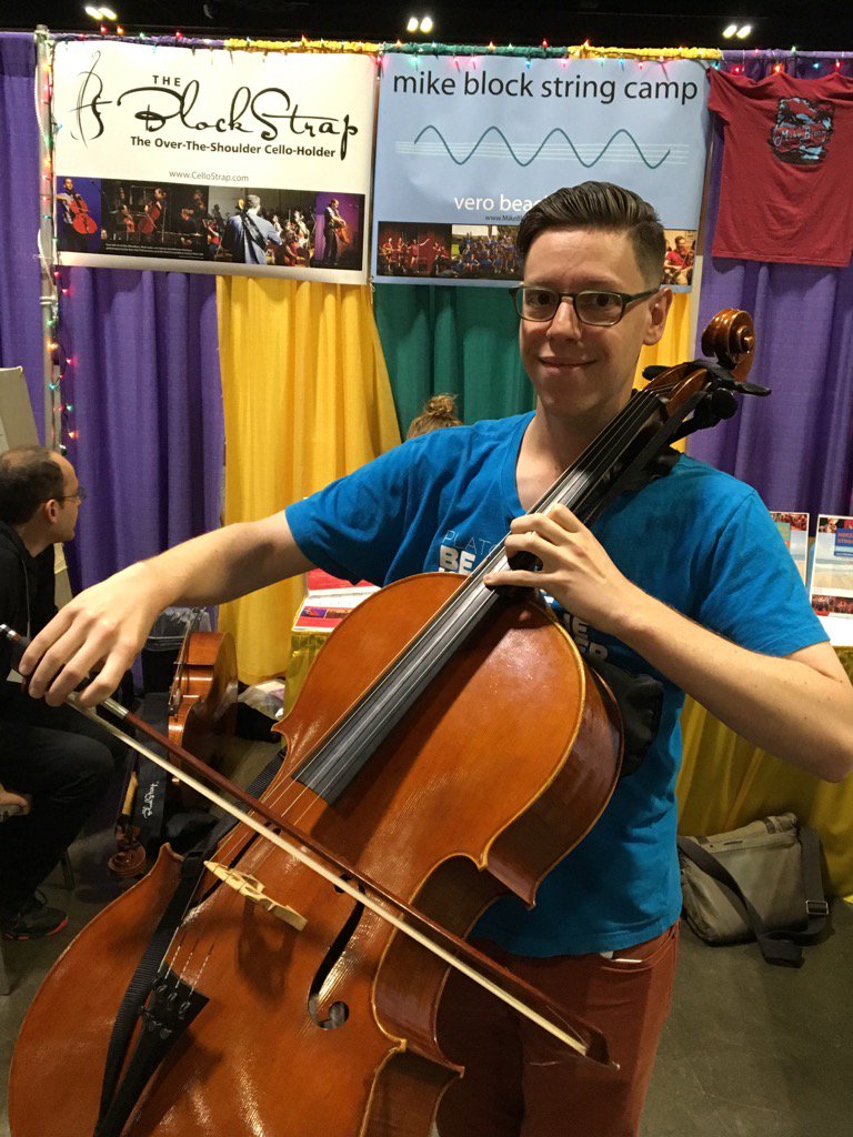CelloLoft's tweet photo. Rocking my #blockstrap - love this thing! Never sitting down to teach again! Thanks @BlockCello https://t.co/pkTirfvzWJ