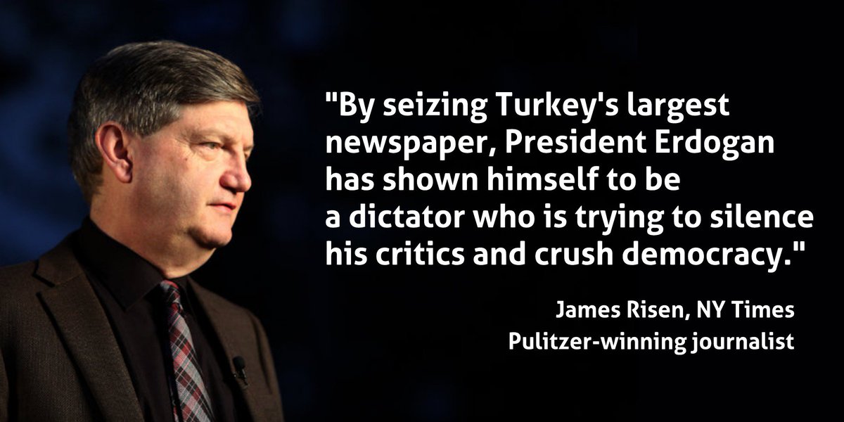 SocialPort's tweet photo. James Risen: "By seizing Turkey's largest newspaper, President Erdogan has shown himself to be a dictator." https://t.co/4Ok1FwT5lg