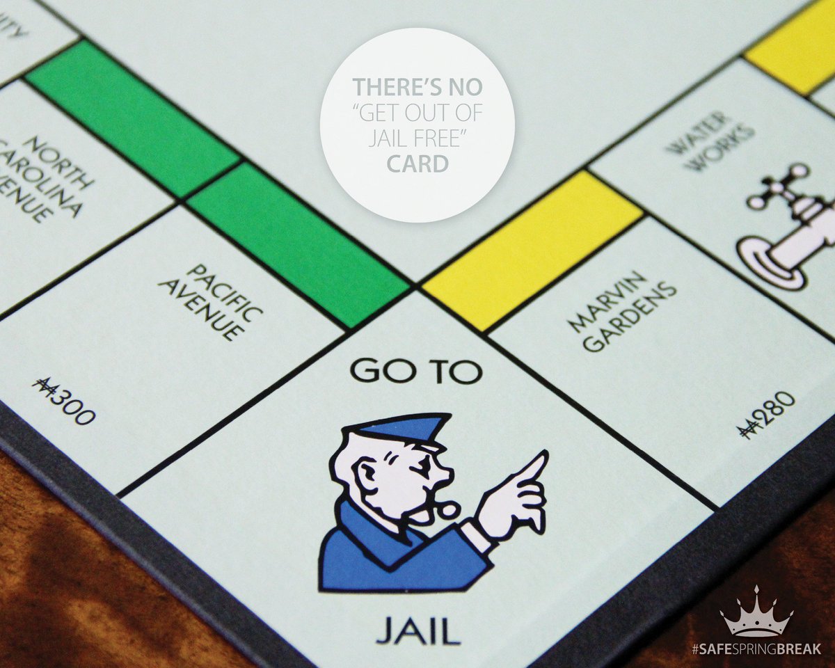 ZTAFraternity's tweet photo. #SafeSpringBreak tip: There's no “get out of jail free card” so consider the consequences before you act. https://t.co/Fj0BeSgSlu