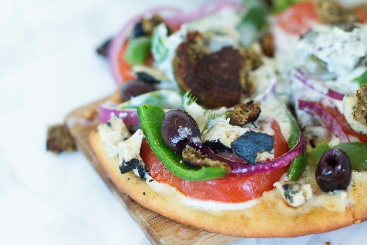 RealFoodHonest's tweet image. Remember when we said we could eat falafel on pretty much anything? We weren’t lying. Introducing, the falafel pizza