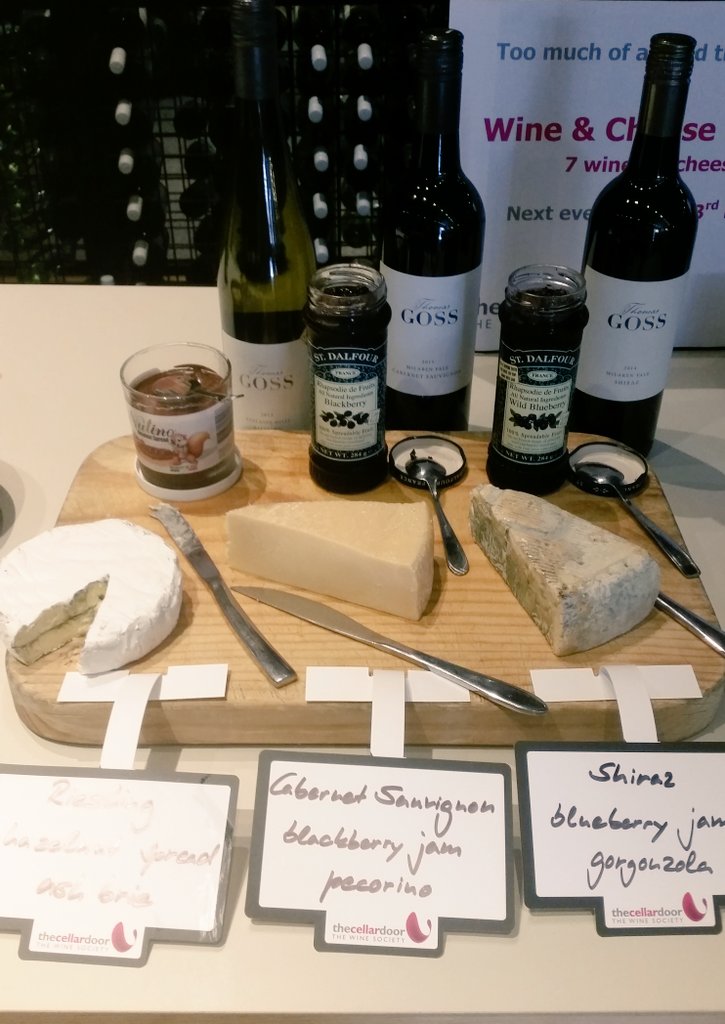 Daniel_Ellis_'s tweet photo. A tasting of a different kind at The Cellar Door. Cheese, jam &amp; hazelnut spread paired perfectly w Thomas Goss wines https://t.co/kr3ZoucvpT