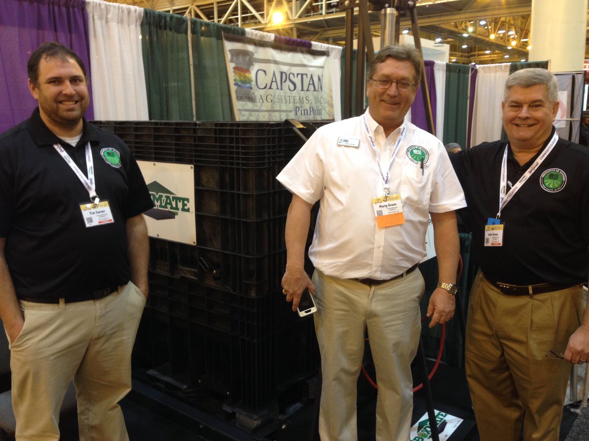 hoosieragtoday's tweet photo. Tim, Marty &amp; John at Boxmate booth at Commodity Classic. Indiana company! https://t.co/06gOWBJyqg