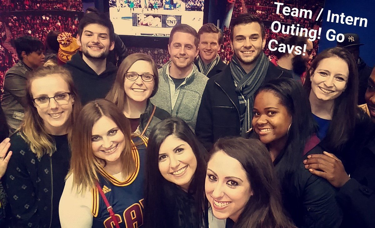 GunnQL's tweet photo. @QLCareers and our #winter interns tearing up #Cleveland for the @cavs game! https://t.co/uzPMy8gEs4