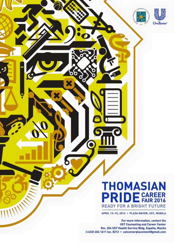ustccc's tweet photo. Something exciting is happening in UST this April!
#ThomasianPride #ReadyForABrightFuture #USTCareerFair2016 https://t.co/xEc8pjpKGW