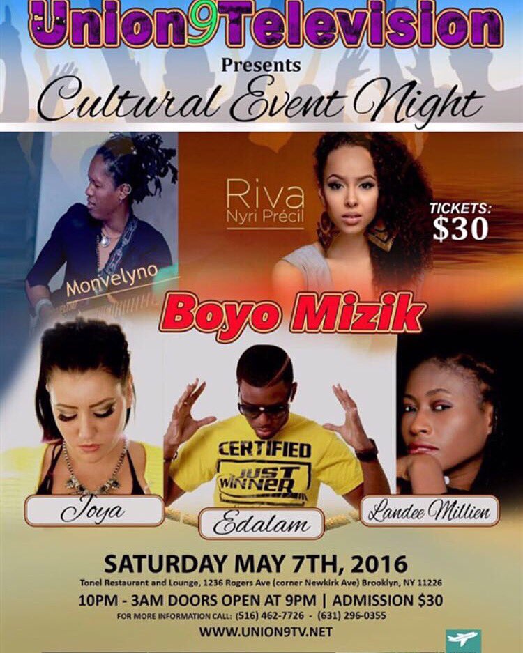 JoyaOfficiel's tweet photo. Les amis, retrouvez moi en compagnie d'Edalamle 7 mai pour un show explosif au Tonel restaurant Brooklyn, New York ! https://t.co/8XBh33TrrD