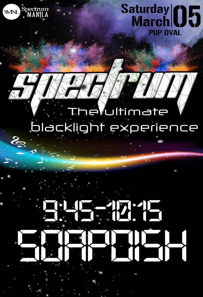 TheSpectrumMNL's tweet photo. Join us as we party all day long with your favorite Bands and DJs! @soapdishph #GetNeonized #SpectrumMNL https://t.co/j4dvMb6s1A
