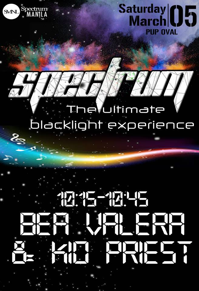 TheSpectrumMNL's tweet photo. Join us as we party all day long with ur favorite Bands and DJs! @BeaValeraMNL @KioPriest #GetNeonized #SpectrumMNL https://t.co/frCKiRPniJ