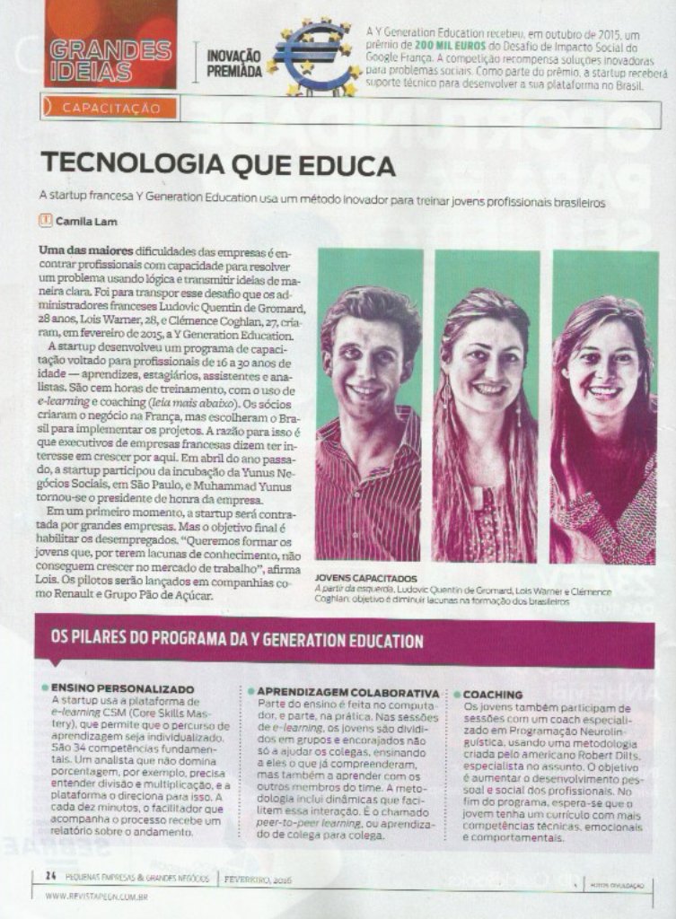 Matéria nossa na Revista Pequenas Empresas &amp; Grandes Negócios! Confira <a href="/peqempresas/">poc-broken-link!</a> <a href="/ludodegromard/">Ludovic de Gromard</a> <a href="/ClemCoghlan/">Clémence Coghlan</a>