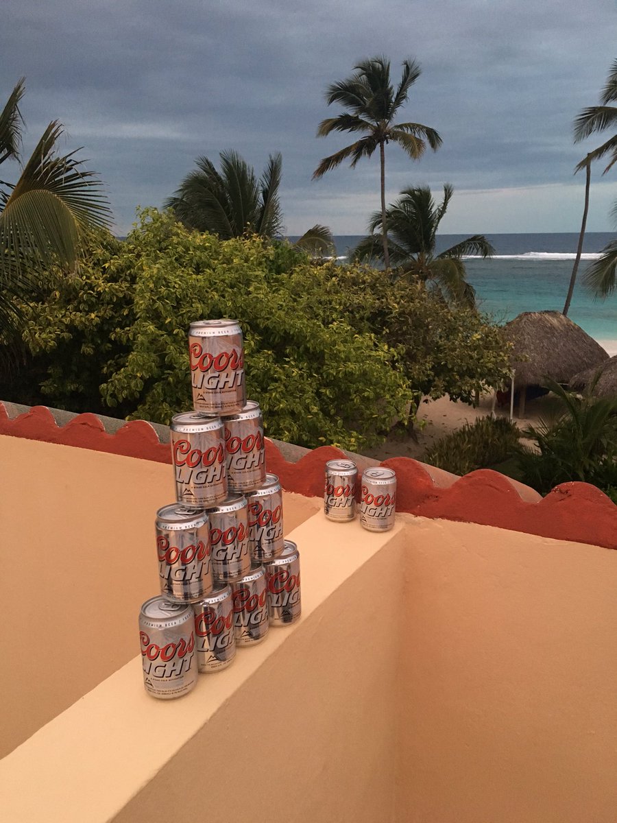 akritzeck's tweet photo. You know you picked the right resort when they stock it with @CoorsLight #PuntaCana https://t.co/rBi5PbFdF7
