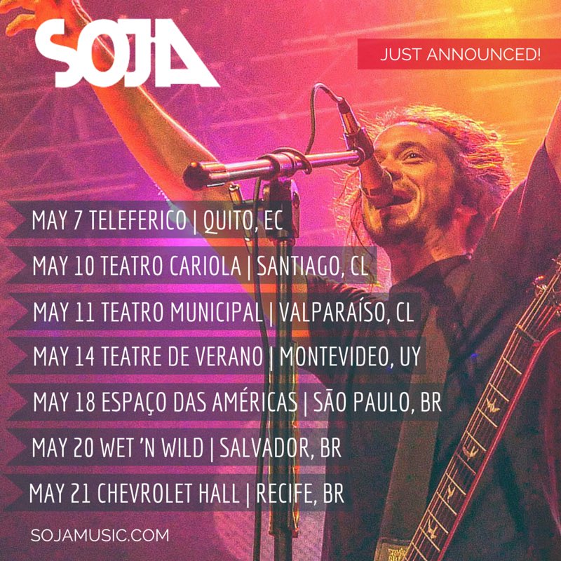 SOJALive's tweet photo. Just Announced: 🇪🇨 🇨🇱 🇺🇾 🇧🇷
https://t.co/wb5VMo5u7V https://t.co/t3SGHvW5XT