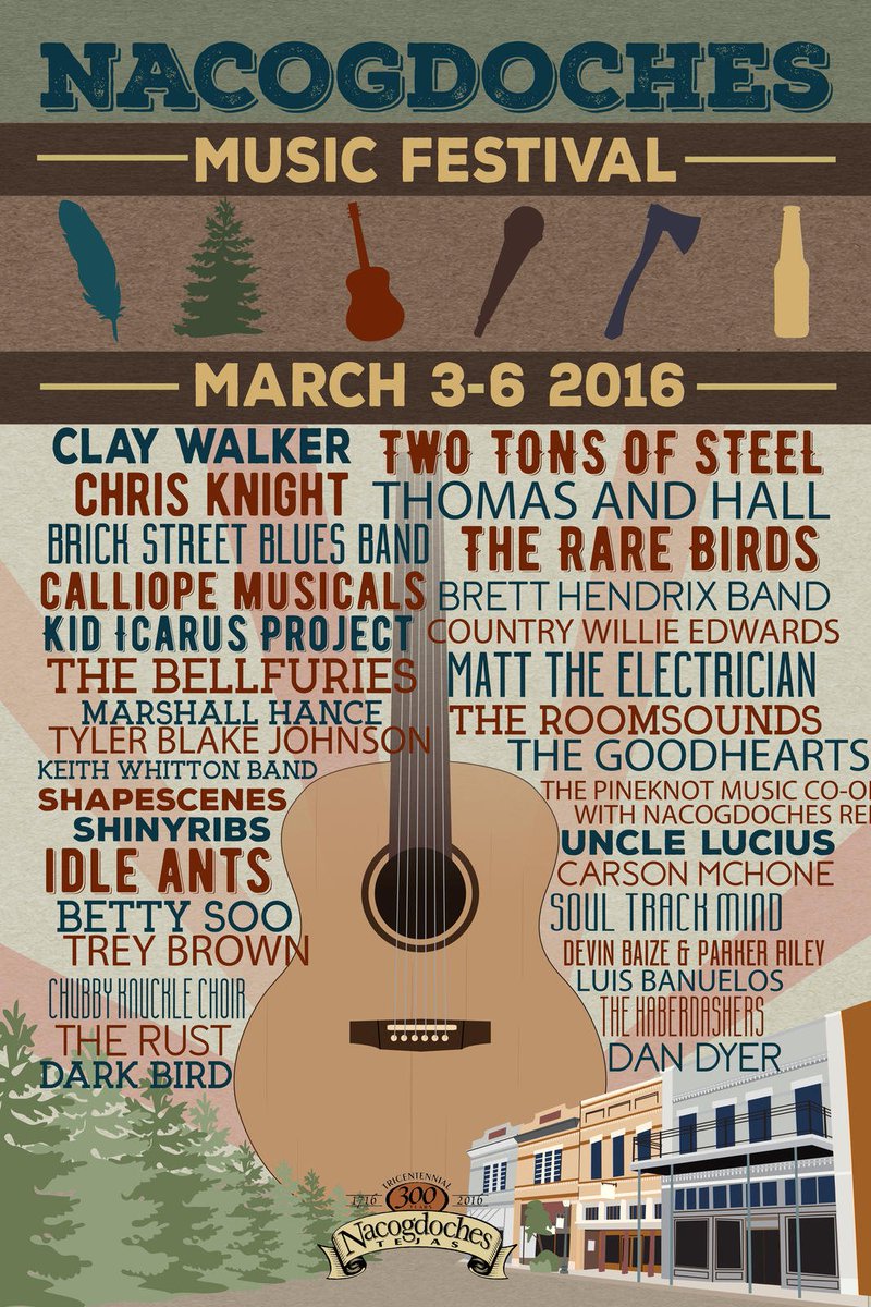 txmusicoffice's tweet photo. #EastTexas! Check out this amazing line-up of #TXMusic at @NacMusicFest this weekend! https://t.co/U44mrMFfaG https://t.co/wqsd1yIgHE