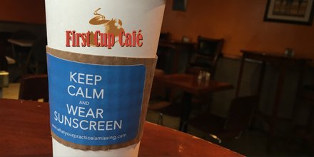 practicemissing's tweet photo. Step 1: Put on sunscreen Step 2: Get coffee! Check out First Cup Cafe across the street. #AAD16 #AAD16Photo https://t.co/2CgnPQj0DT