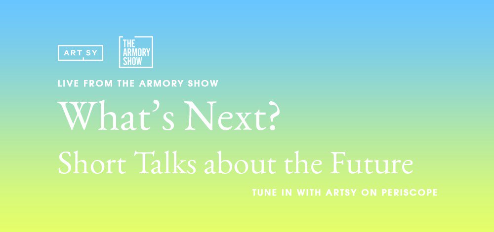 artsy's tweet photo. According to @VAJIAJIA, Second Life, Google Glass, QR codes, & apps are NOT the future of art. 👊#ArtsyTalksArmory https://t.co/hptZAkXKpK