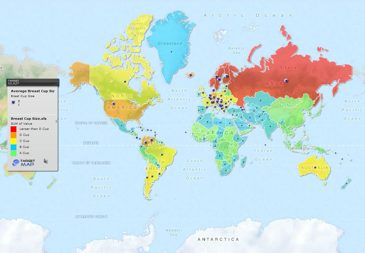 hiboobs guy on X: Let's take a tourof average bra cup sizes around the  world!  #map #maps #bras #boobsizes   / X