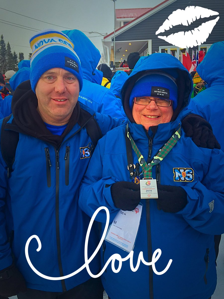AndrewHeighton's tweet photo. Tim Prosser congratulates his wife Eileen Prosser on her Silver Medal. @SpecialONS #TeamNS #uNStoppable https://t.co/qroAHYqC4N