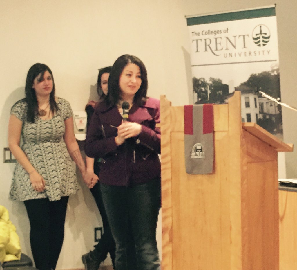 jocastab's tweet image. @MaryamMonsef shares her story w. a full room of engaged citizens exploring gendered voices and #ChangingPolitics