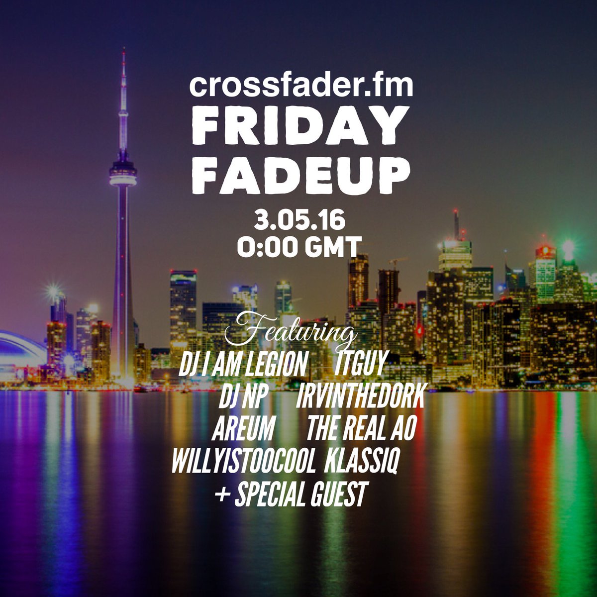 CrossfaderApp's tweet photo. Catch the latest #FridayFadeup starting at 4 pm pst with @CF_DJ_NP @ChicGlen @klassiqofficial @IrvinTheDork and more https://t.co/GBr2ivJTu1