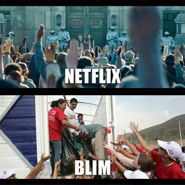 guruchuirer's tweet photo. La democracia según NETFLIX vs la democracia según Blim. https://t.co/zL6MZaJfhe