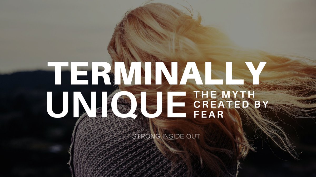 StrongInsideOut's tweet photo. New on SIO ~ Terminally Unique: The Myth Created by Fear https://t.co/EdUNvo7s50 #innerstrength #strongie #recovery https://t.co/ScqevOxXGa