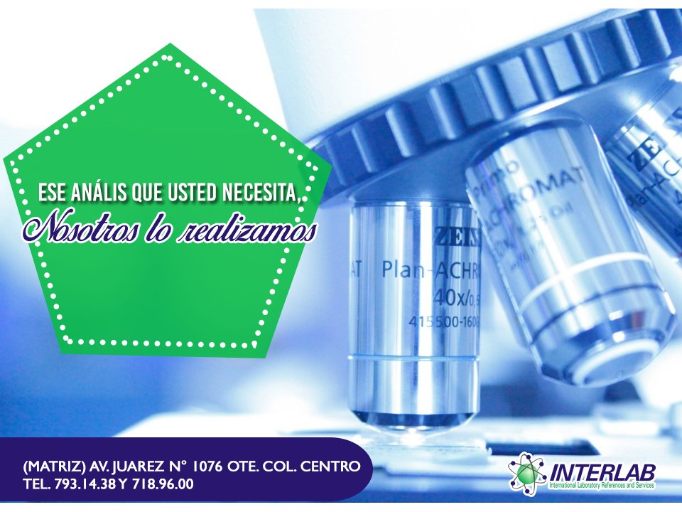 labInterlab's tweet image. Ese análisis tan especial que usted necesita, nosotros lo realizamos.
Laboratorio Interlab
Información
7189600