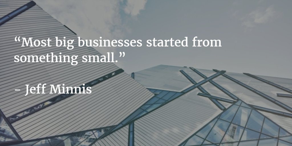 StudyX's tweet image. “Most big businesses started from something small.”
 
- Jeff Minnis