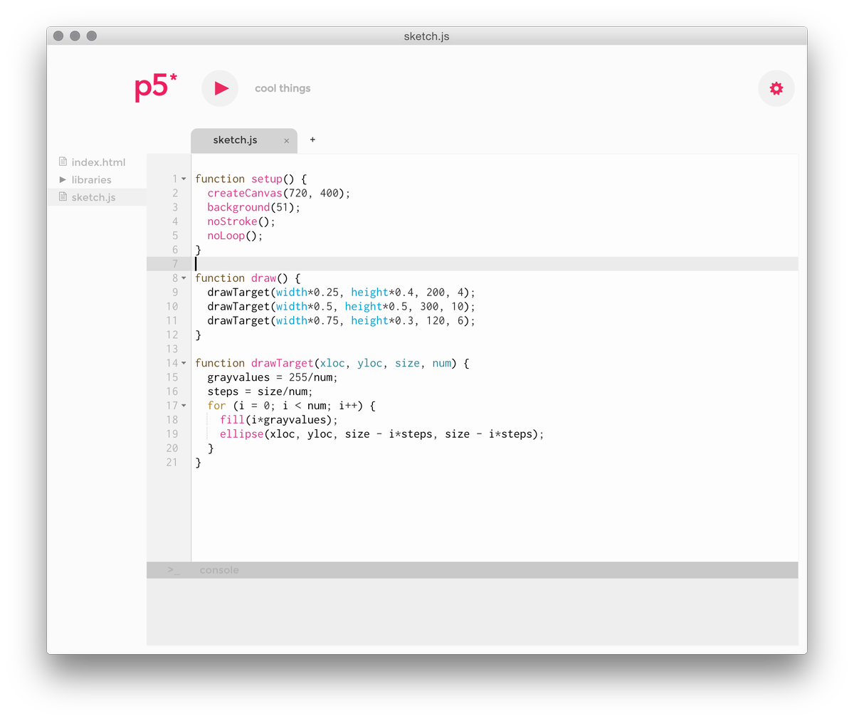 p5xjs's tweet photo. The p5 editor just got a makeover thanks to fantastic design work by @machinic, implemented by @laurmccarthy! https://t.co/q9ClFE0Kbc