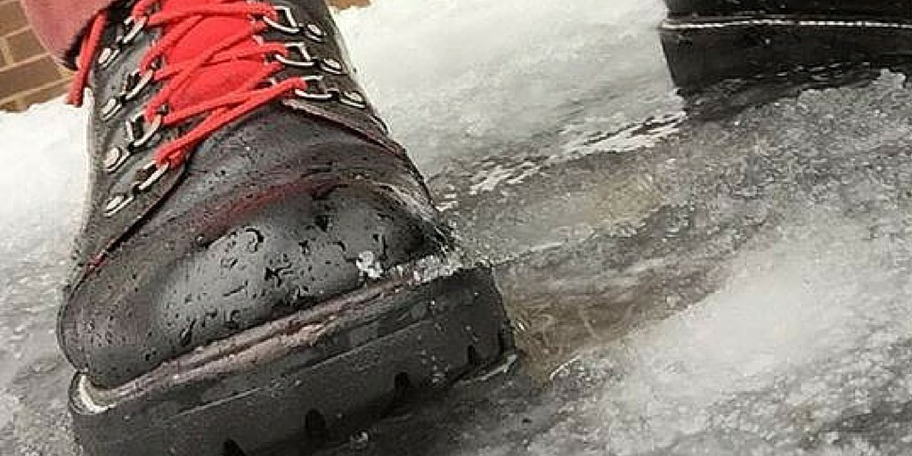 Caution: Slick when wet. 
c/o theamatureprofessional