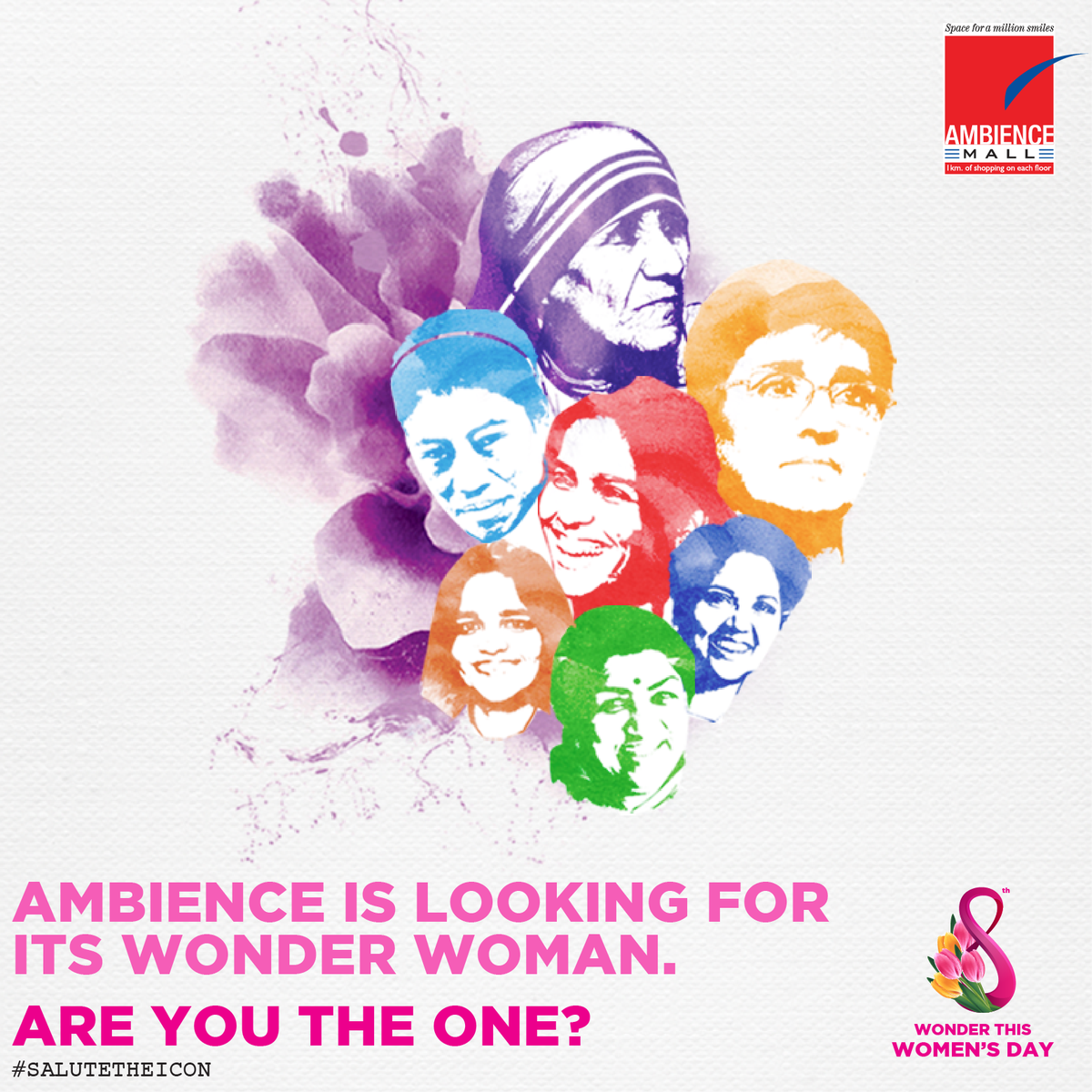 ambiencemalls's tweet photo. #ContestAlert Participate in #SaluteTheIcon contest & win amazing gifts. Visit our official FB pages now. #WomensDay https://t.co/tvYHza8WHi