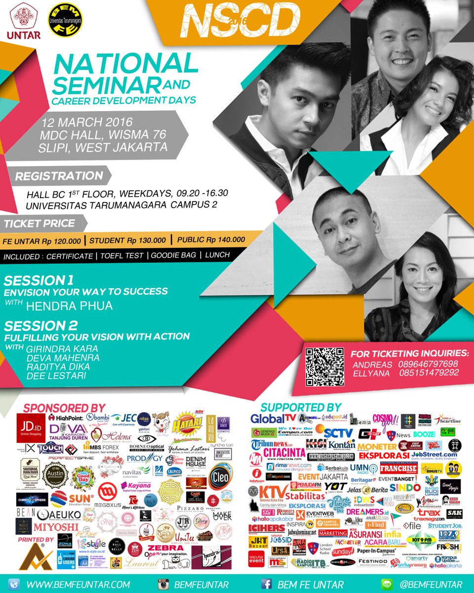 KampusUpdate's tweet photo. Coming soon the most awaited seminar @BEMFE_UNTAR #NSCD2016 #INSPIRINGBIGGERVISION with amazing guest star&speakers https://t.co/JJkMAlaM28