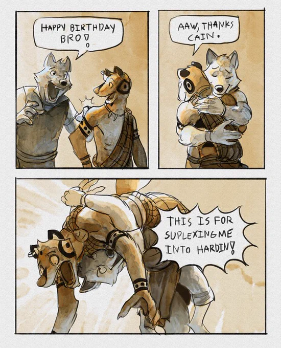Channeling my birthday spirits into Cain and Yurk. 
Spawned from: https://t.co/TaG6NnBk63 