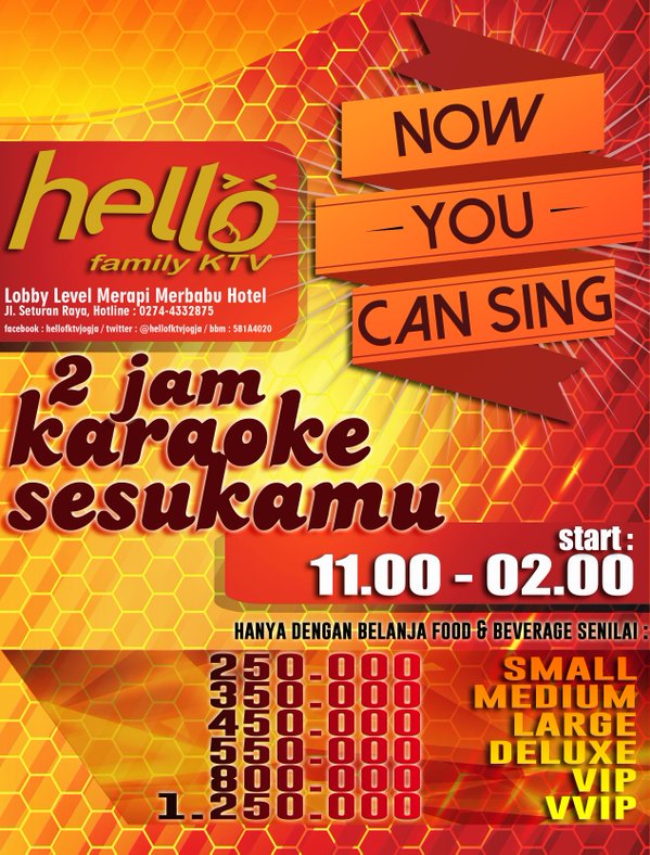 Persiapan Party buat malem mingguan....
085868107691/ 0274 4332875
@HellofktvJogja