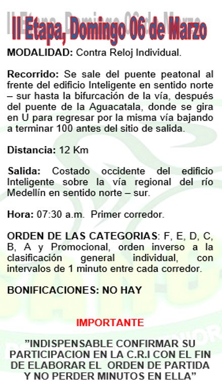 ¿Estas listo para la contrarreloj de este domingo? ¡inscríbete oportunamente!  2a etapa Copa <a href="/ciclolineasas/">Ciclolinea</a>