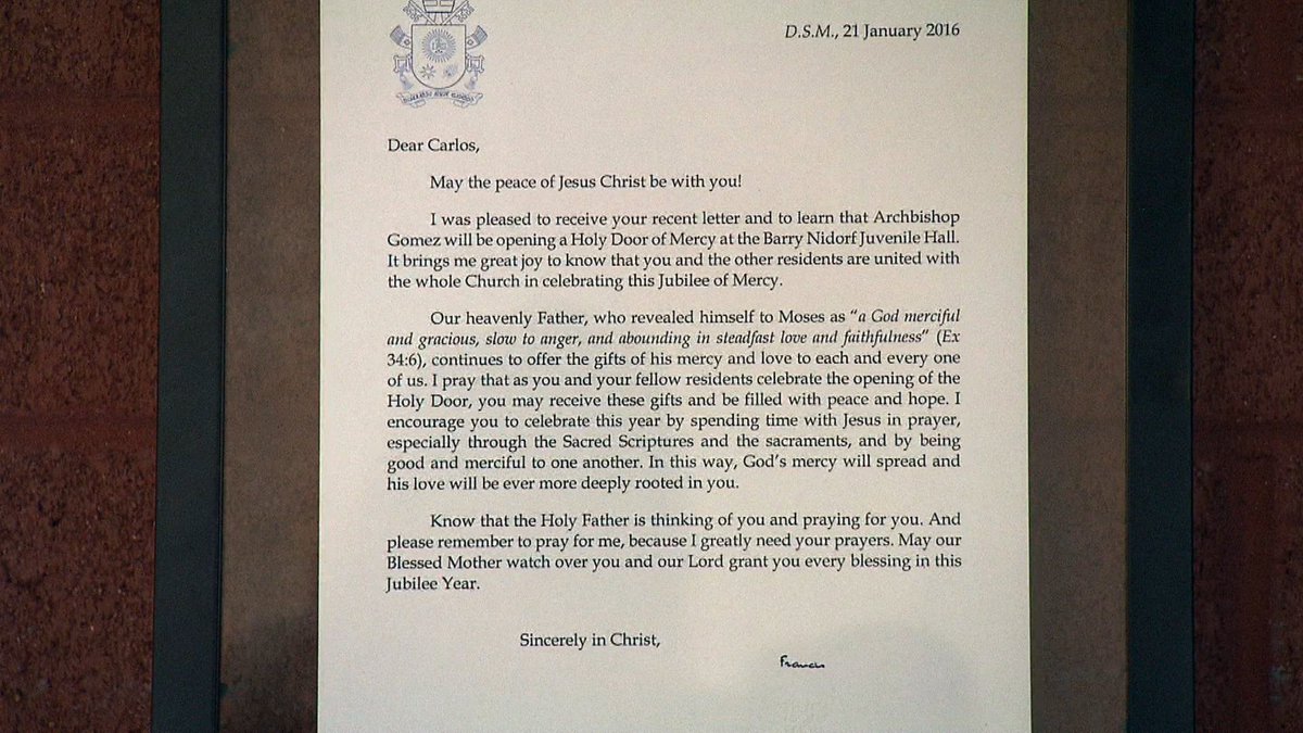 #PopeFrancis @Pontifex responded to a letter from a 16-year-old prisoner bit.ly/1YdlZAc?utm_me… https://t.co/RtFA5J1aNV