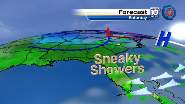 There is a slightly better chance for showers on Saturday, then it's back to mainly dry weather Sunday. https://t.co/xhZDAN1OVI