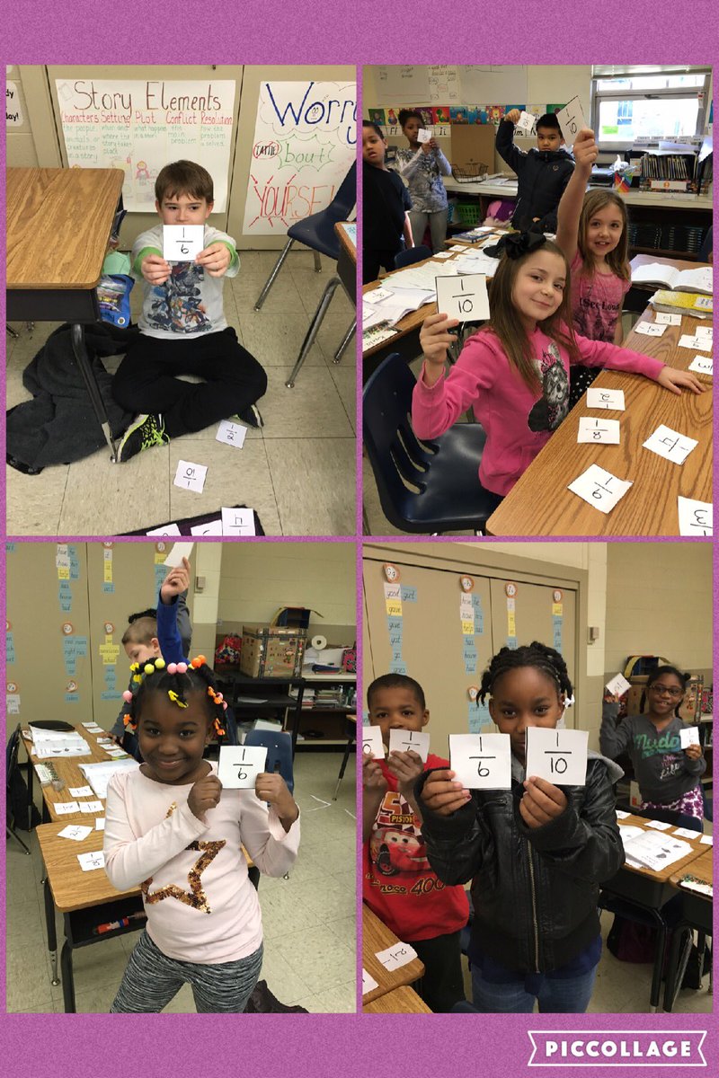 teach_element's tweet photo. @KraftES1 2nd graders learning fractions! @HamptonCSchools #mathchat #teach_element #mathed #education #teachers https://t.co/cChg5lyZr9