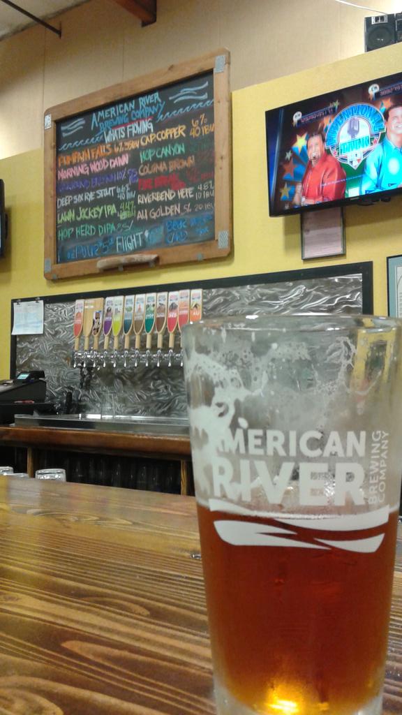 Life is good in the new taproom <a href="/BrewDavid/">American River Brew</a>!!