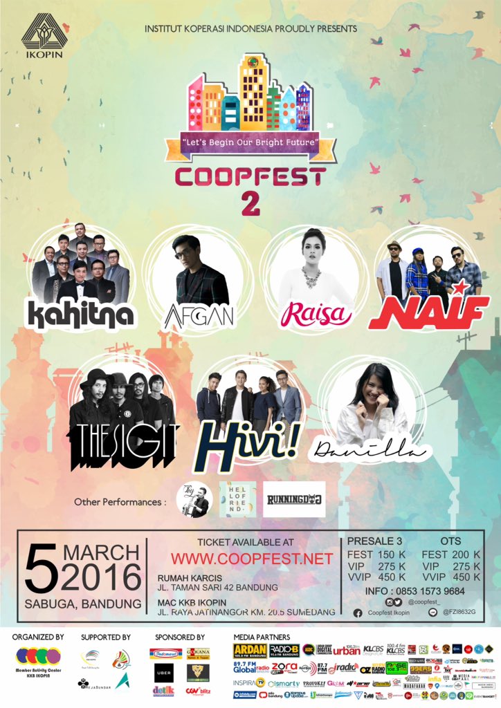 chdirectory_id's tweet photo. CHDirectory #Bandung / (5/3)'16 - Institut Koperasi Indonesia Present @coopfest_ At Sabuga https://t.co/wnknZCdPe7