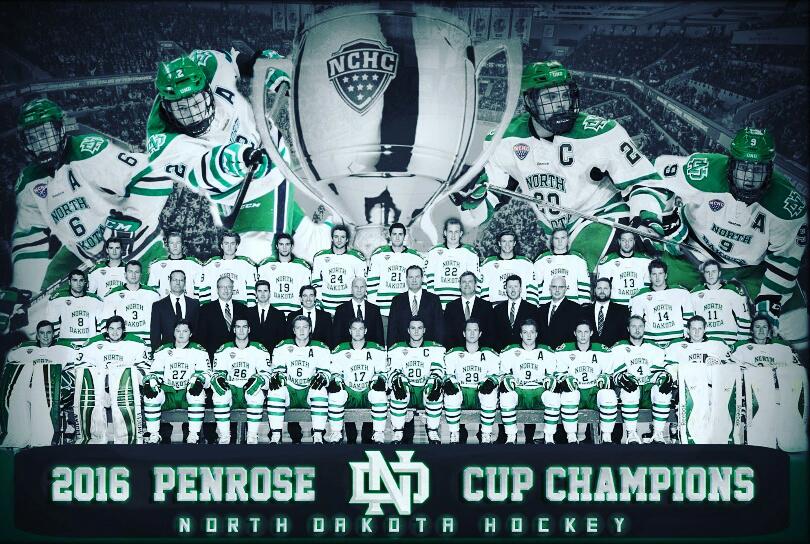 TheREA's tweet photo. 2016 NCHC Penrose Cup Champions!!! #UNDProud https://t.co/E6jchFb3il