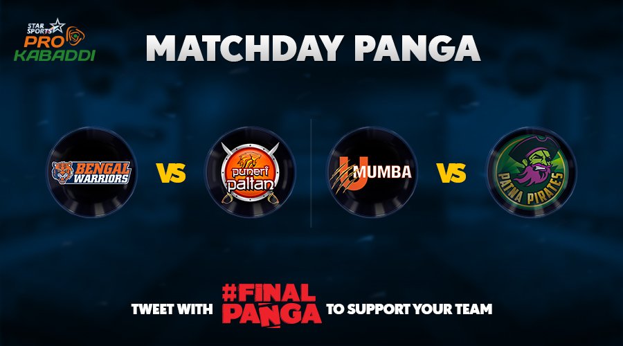 ProKabaddi's tweet photo. The final Matchday Panga of Season 3! Support your team with #FinalPanga &amp; sign off in style! https://t.co/1eKCfEZMMN