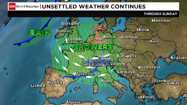 VanDamCNN's tweet photo. Big #snow on the way for the #Alps this weekend as #StormJake slowly moves across #Europe #ski @cnni @CNNweather https://t.co/pZ9oFZLf0s