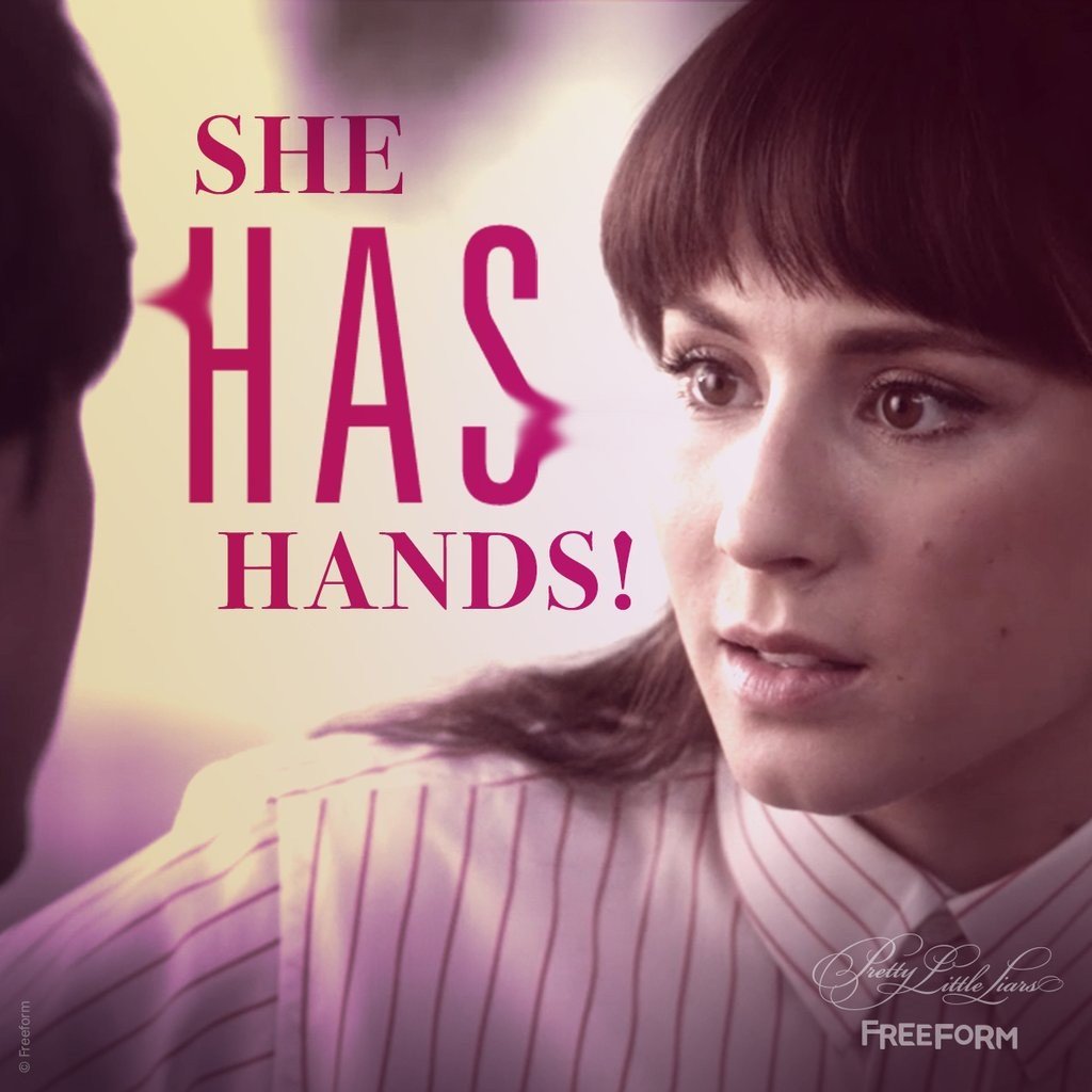 PLL119's tweet photo. Loved this ❤😱✋#PLLQuote https://t.co/3qBpMU3FMU